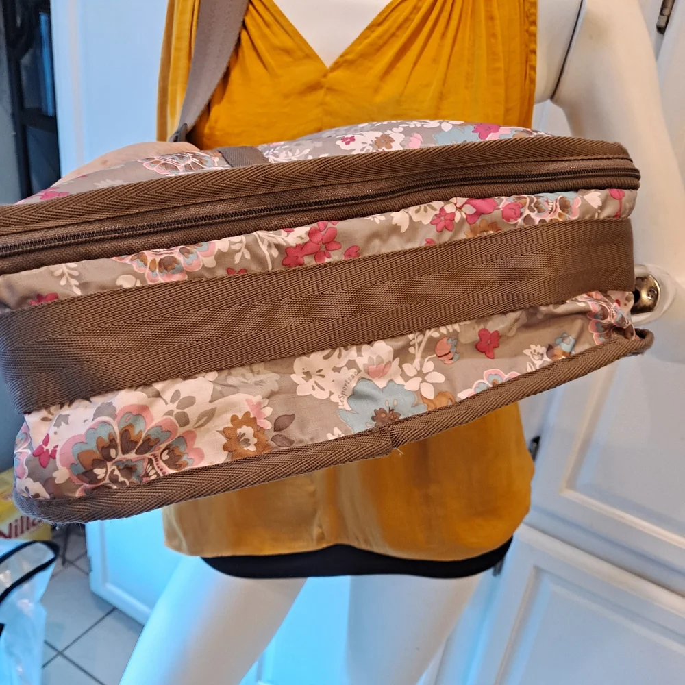 LeSportsac Floral Crossbody Bag - Pink, Blue, Brown - Picture 6 of 11